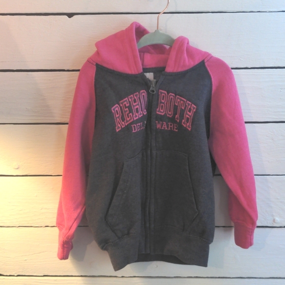 Toddler Girls Zip Up Hoodie Rehoboth Beach - Picture 1 of 5
